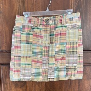 LOFT Multicolor Patchwork Mini Skirt